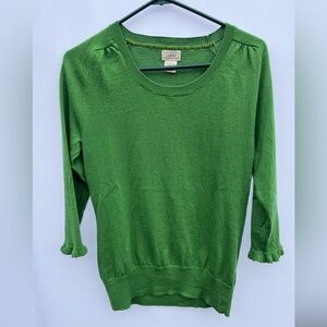 L.L. Bean Women's Vibrant Green Crew Neck Sweater